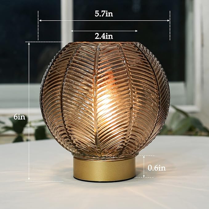 Battery Operated Lamp with Timer, Cordless Table Lamps with Bulb, Battery - Image 4