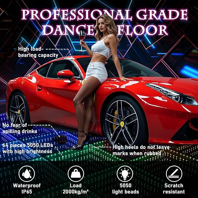 Dance Floor Stage Lights-Tempered Glass - Image 2