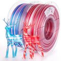 AMOLEN Silk PLA 3D Printer Filament Bundle, Shiny Multicolor Rainbow Filament by AMOLEN