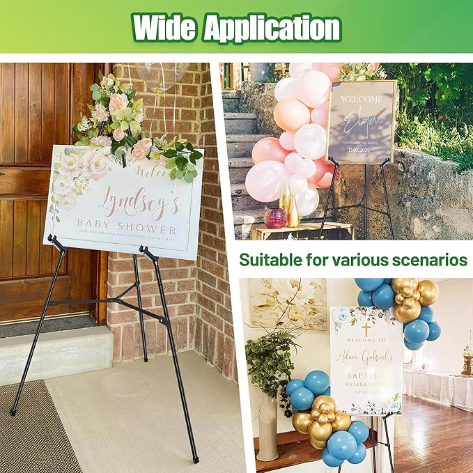 6Pcs Black Easel Stand for Sign - Image 8