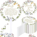 Roowest 100 Pcs Wedding Fans for Guests Bulk Plastic Floral Handheld Wedding by Roowest
