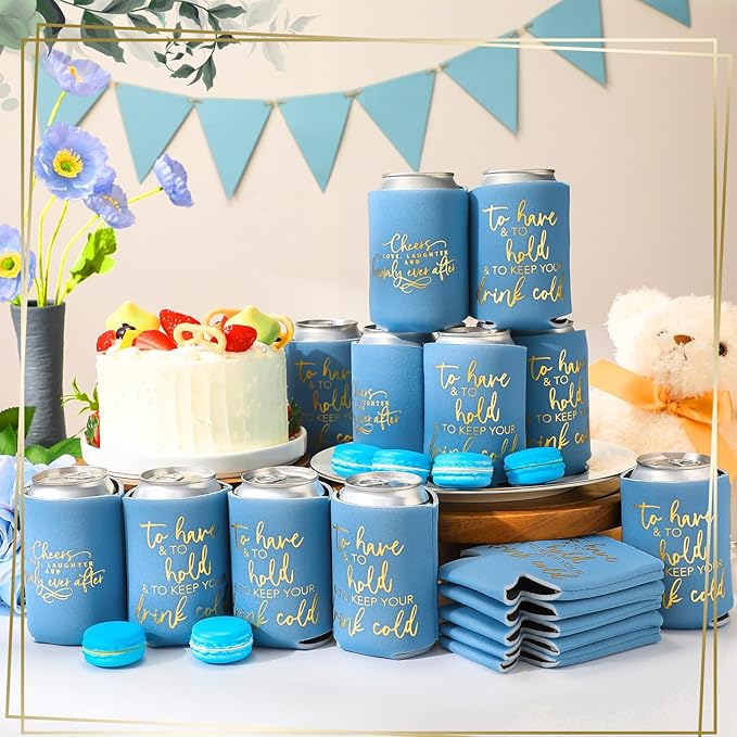 50 Pieces Wedding Can Cooler Bulk Engagement Party Favors - Image 2