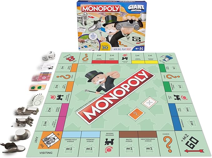 Spin Master Games, Monopoly Giant Edition, Classic Family Board Game by SpinMasterGames