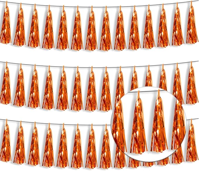 3P Metallic Fringe Tassel Banner Garland Foil Tinsel Streamer Wall Hanging by Xuuf