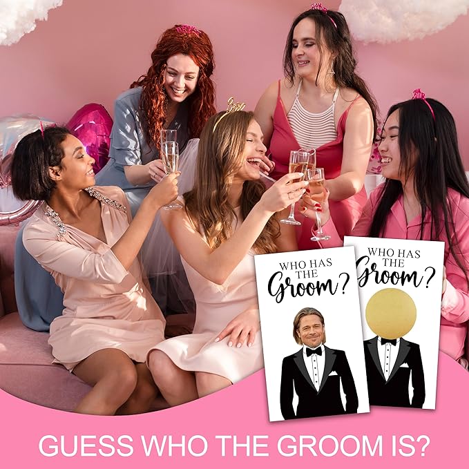 Who Has The Groom Bridal Shower Scratch Off Cards, 3.5"x 2.1"Bachelorette Party - Image 5