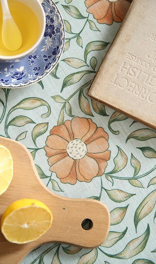 patdrea Designer French Linen Blue Tablecloth - Image 5