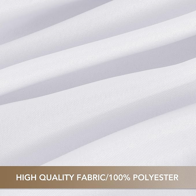 sancua White Square Tablecloths 85x85 Inch - Image 5