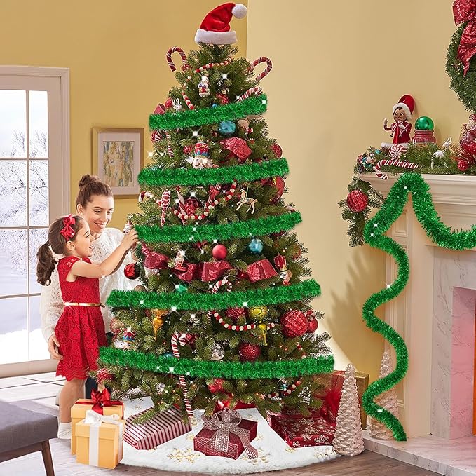 25 Feet Metallic Twist Tinsel Garland Backdrop - Image 6