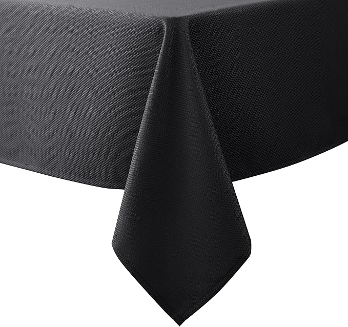 Biscaynebay Textured Fabric Tablecloths 52x70 Rectangular, Wedding and Parties by Biscaynebay