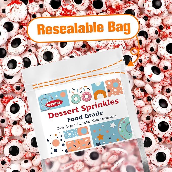 Halloween Edible Bloody Red Eyeballs Eye Ball, Candy Eyeballs Mix Sprinkles - Image 6
