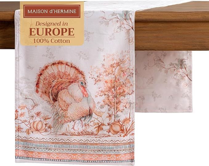 Maison d' Hermine Table Runner 100% Cotton Double Layer Table Runners 72 inches by MaisondHermine