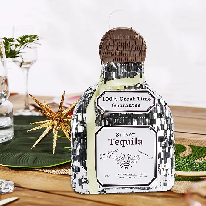 Tequila Bottle Pinata, 10.5 x 10.5 x 4 Inches, 5 Pound Capacity, Adult-Party - Image 6