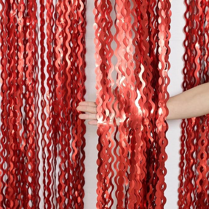 4 Pack Red Streamers Party Decorations - Image 6
