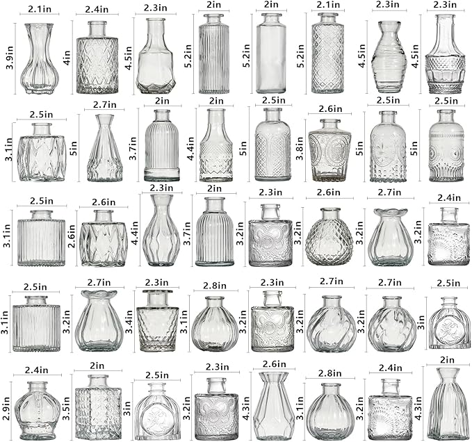 Glass Bud Vase Set of 76 Pcs Small Minimalist Vases - Image 7