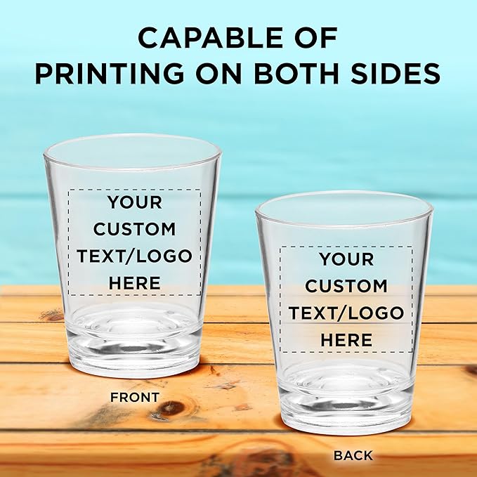 Custom Translucent Plastic Shot Glasses 1.5 oz. Set of 100, Personalized Bulk - Image 6