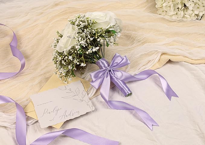 Lavender Satin Ribbon 1 inch X Continuous 100 Yards, Single Face Polyester - Image 6