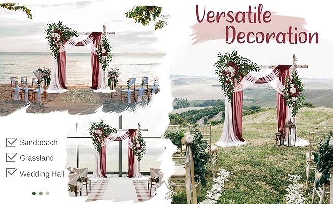 Wedding Arch Flowers with Drapes Kit - Image 6