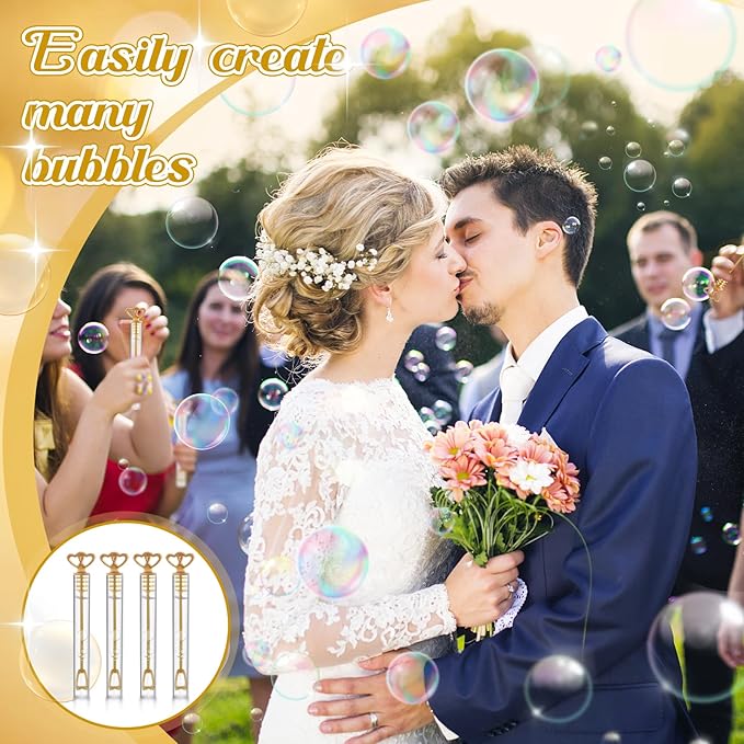 150 Pcs Bubble Wands Bulk for Wedding Party Mini Heart Wand - Image 2