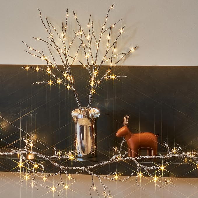 Fudios Lighted Branches with Ice Timer 100 LED 32IN, Artificial Tree Branch - Image 2