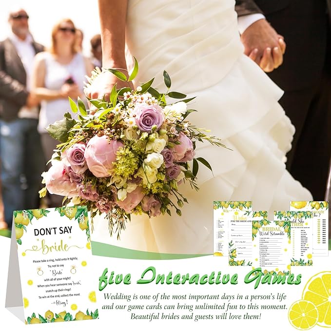 Estune 331 Pcs Bridal Shower Games Supplies, 5 Sets 250 Pcs Wedding Cards 1 Put - Image 6