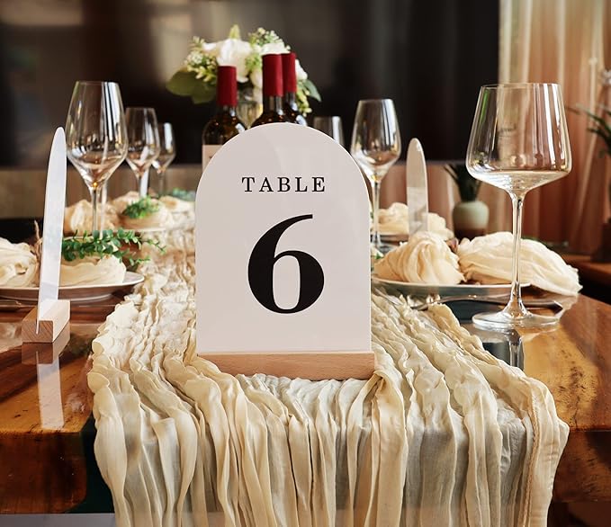 Wedding Table Numbers 1-15, Acrylic Arch Signs - Image 8