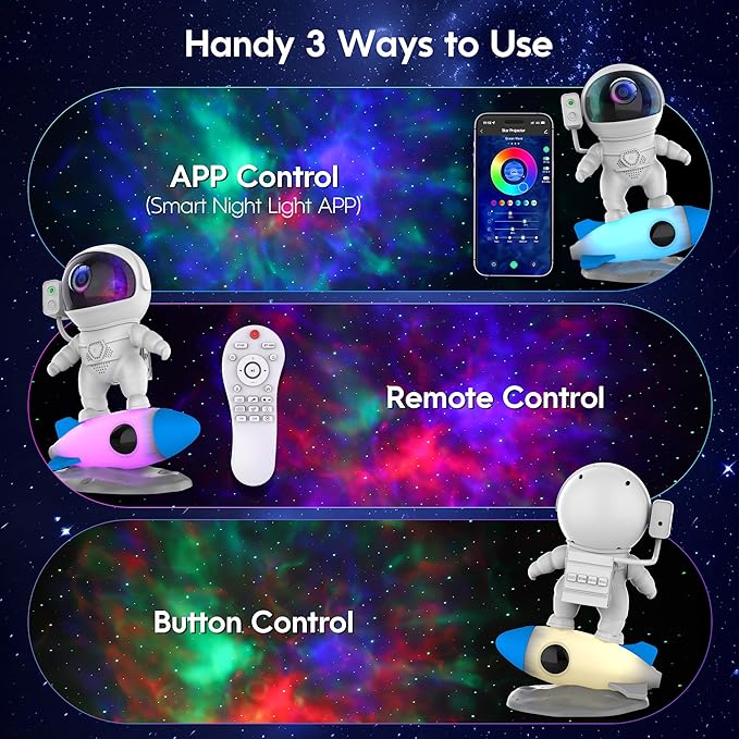 FlyEagle Astronaut Galaxy Projector, Star Nebula Projectors - Image 4