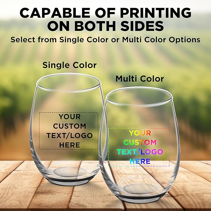 Custom Stemless Wine Glasses by ARC 5.5 oz. Set of 50, Personalized Bulk Pack - Image 6