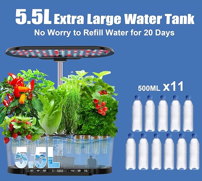 Hydroponics Growing System Kit APP Controlled, 15 Pods Indoor Herb Garden - Image 3