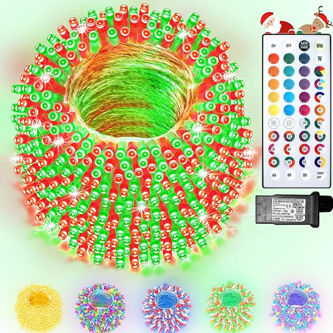 164FT 500LED Christmas Lights Color Changing, 35 Colors String Lights by Lovelite