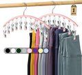 Metal Yoga Pants Hangers 1 Pack w/10 Clips Holds 10 Leggings, Space Saving by Volnamal
