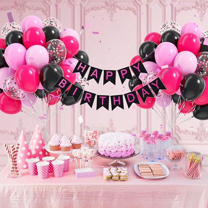 Pink and Black Balloons - Image 7