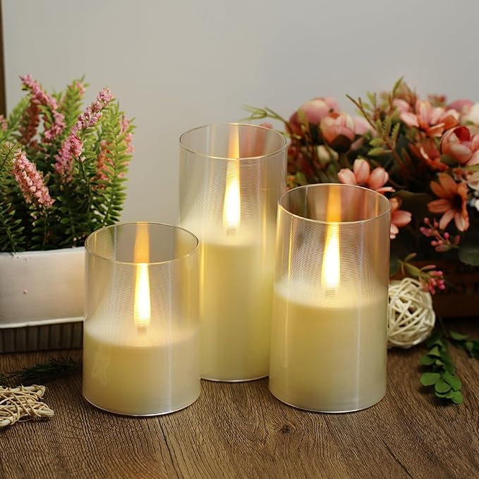 Flameless LED Candles, Upgraded Realistic Flickering Pillar Battery Operated - Image 4
