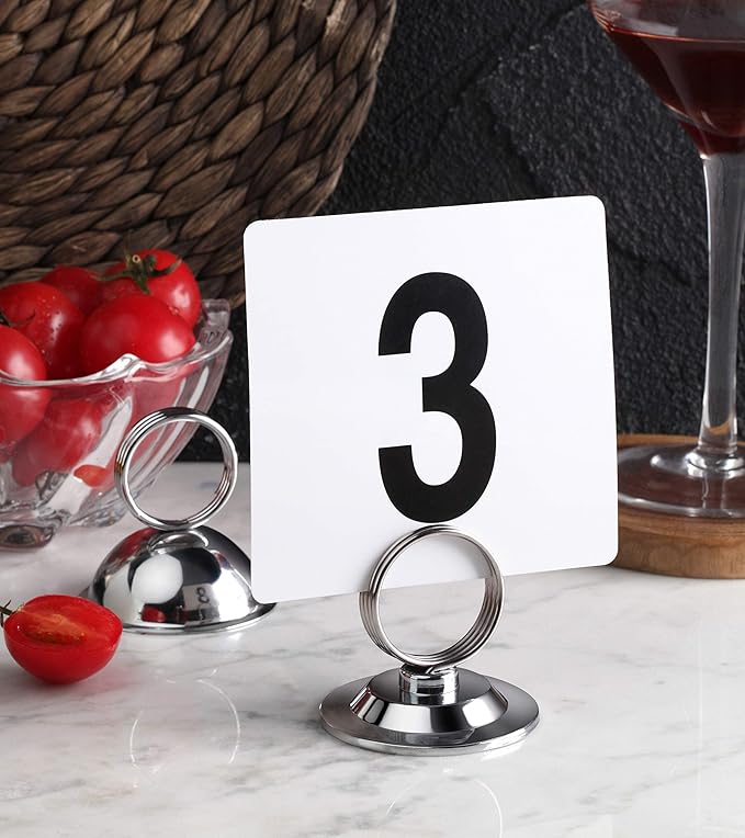 New Star Foodservice 23367 Split-Ring Style, Place Card/Table Number Holder - Image 4