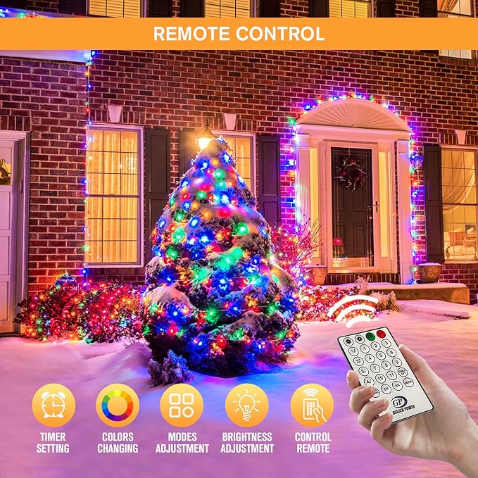 JMEXSUSS 500 LED Color Changing Christmas Lights, 163FT Warm White & Multicolor - Image 7