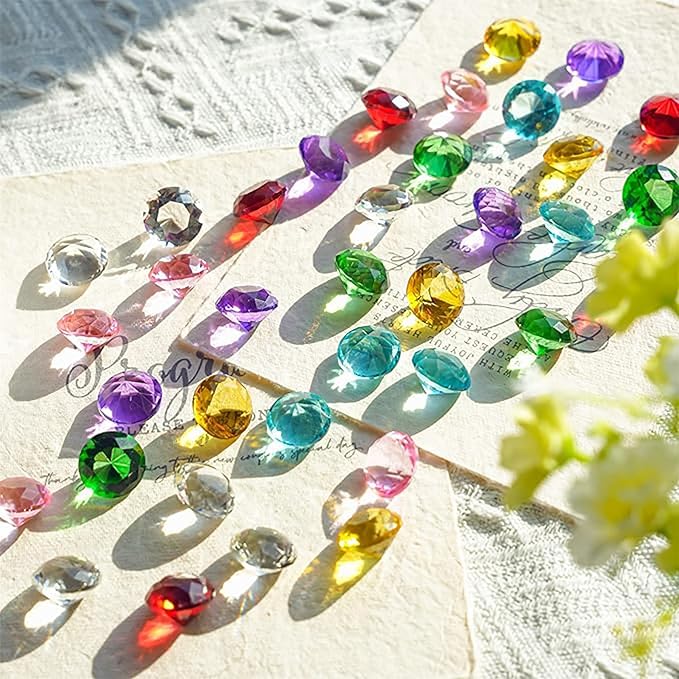 280Pcs Fake Diamonds for Wedding Centerpieces Multicolor Vase Fillers Acrylic - Image 4