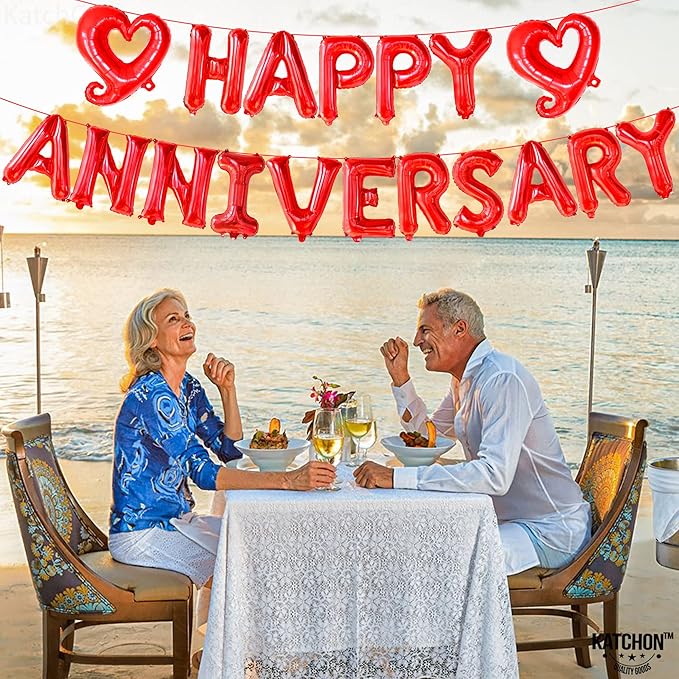 KatchOn 18 Inch Happy Anniversary Balloons Letters - Image 7