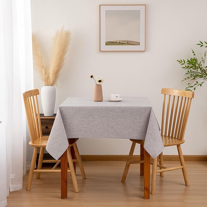 Hiasan 2 Pack Faux Linen Square Tablecloth - Image 2