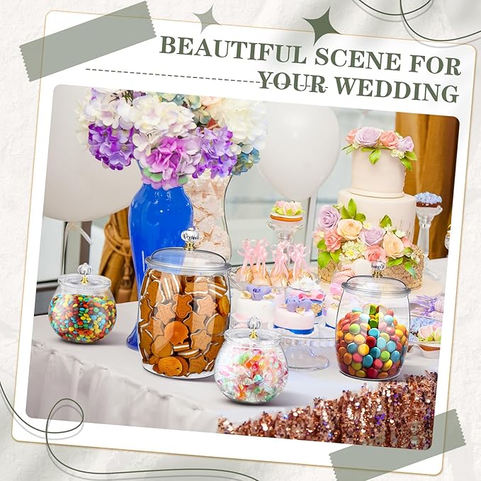 Nuogo 4 Pcs Plastic Candy and Cookie Jars - Image 5