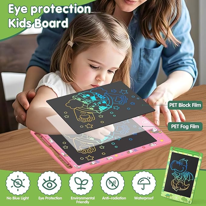2 Pack LCD Writing Tablet for Kids, 8.5 Inch Colorful Doodle Board Drawing - Image 5