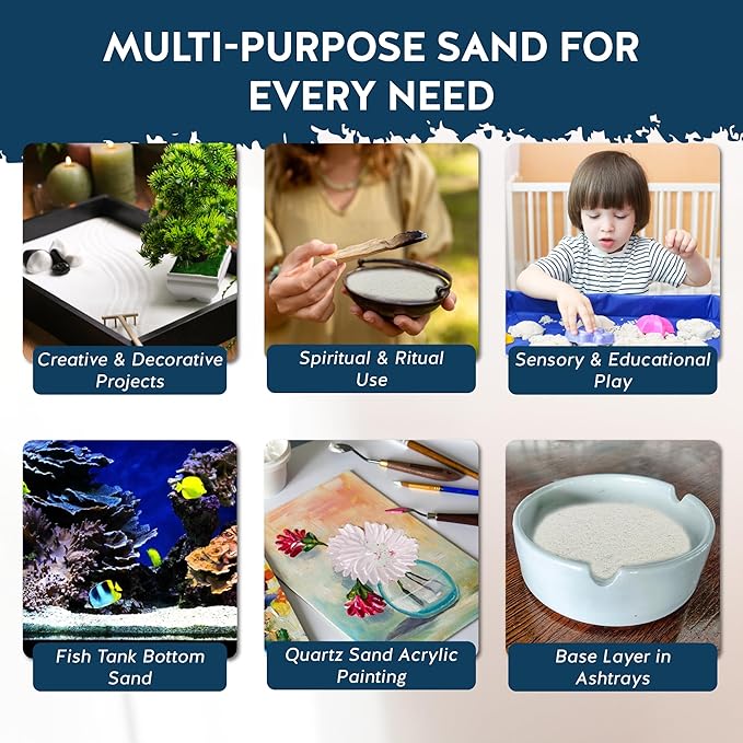 White Sand - Fine Sand for Zen Garden, Resin Incense Burner, Smudge Bowl - Image 6