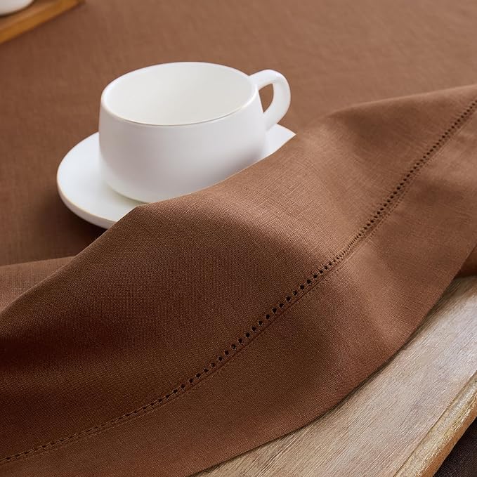 Solino Home Linen Brown Table Runner 108 Inches Long - Image 9