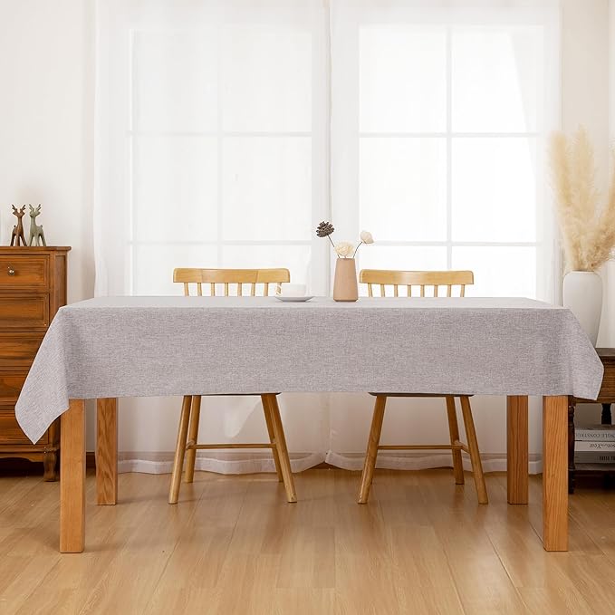 Hiasan 2 Pack Faux Linen Rectangle Tablecloth - Image 8