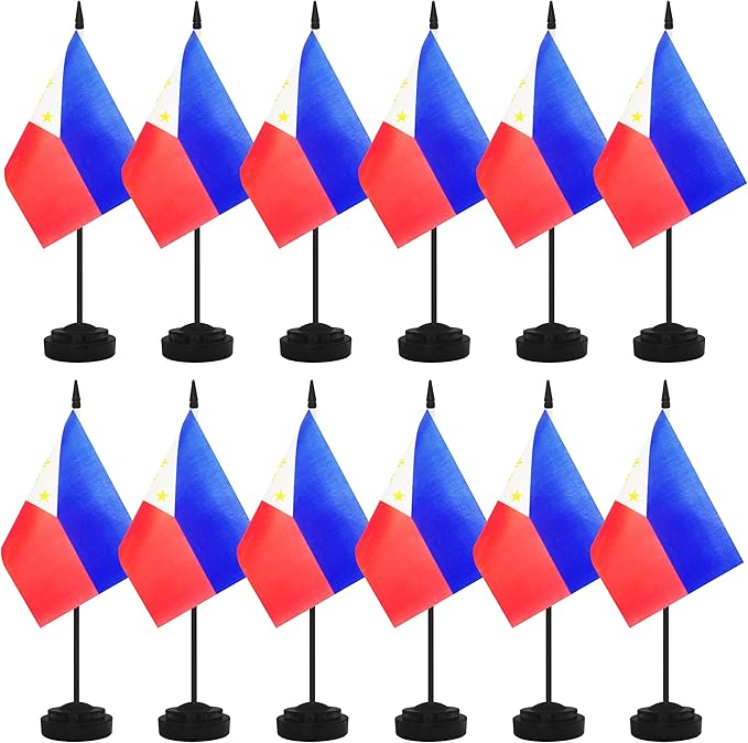 12 Pack Miniature Office Flags, Small Philippine Desktop Flags by Unknown