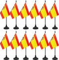 12 Pack Spain Desk Flag Set, Spanish Table Office Flag, Small Miniature Desktop by Unknown