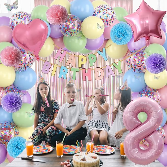Pastel 8th Birthday Party Decorations - Image 5