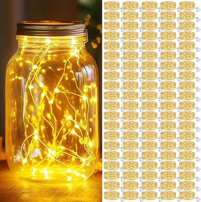 kolpop 100 Pack LED Fairy Lights Battery Operated, Mini Twinkle String Lights by kolpop