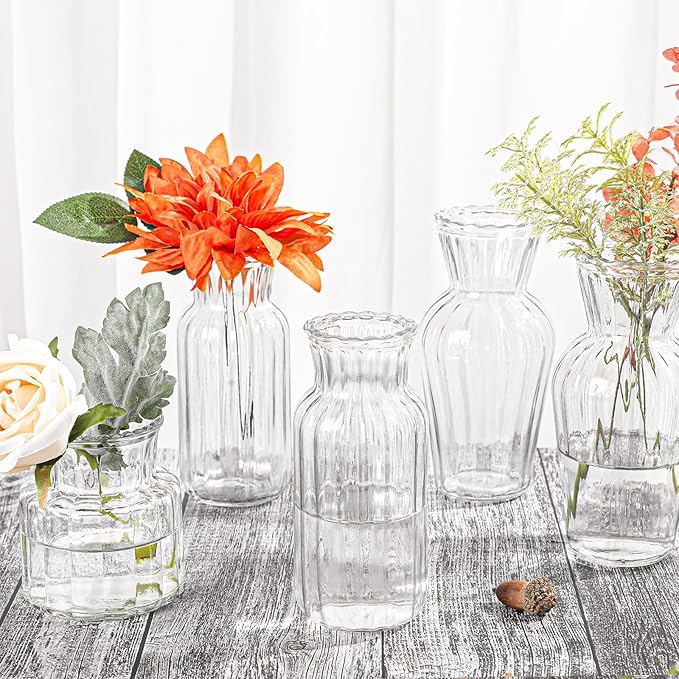 Modern Clear Glass Vase Set - Image 4