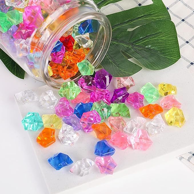 Multicolor Vase Fillers Sparkling Fake Crush Ice Rocks Acrylic Diamonds - Image 5