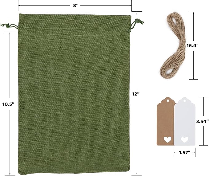 Tapleap Burlap Bags with Drawstring - Image 2