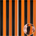 CANREVEL 2 Pack 3.3x8.2 Feet Black and Orange Foil Fringe Backdrop Curtains by CANREVEL